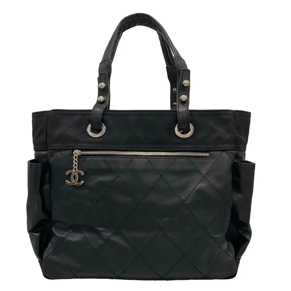 Chanel Paris Biarritz Tote GM Tote Bag Coated Canvas Nylon